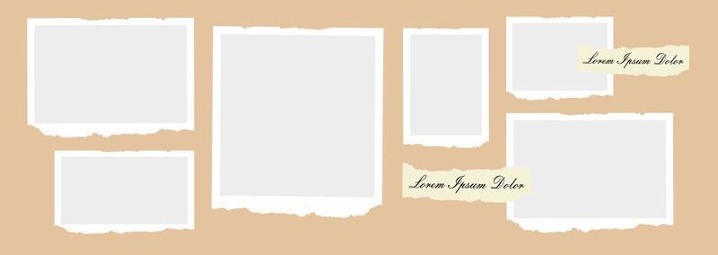 Pictures or photos frame collage. comics page grid layout abstract photo frames and digital photo wall template