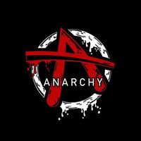 encierra en un círculo un eslogan de anarquía para el diseño de ropa, chaqueta, camiseta, sudadera con capucha, suéter o cualquier cosa vector