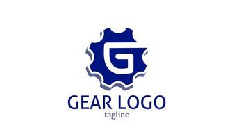 Clean and professional letter G gear logo vector