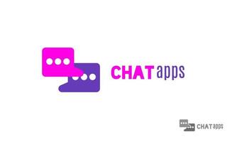 Chat bubbles logo. Simple, trendy, fun and clean social media app brand vector