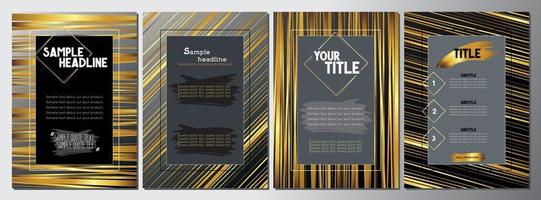 Set of Luxury Brochure Layouts - A4 size 210x297 mm vector