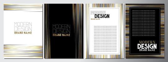 Set of Luxury Brochure Layouts - A4 size 210x297 mm vector