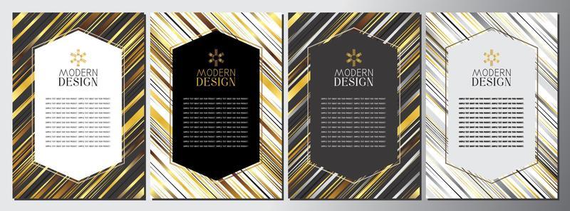 Set of Luxury Brochure Layouts - A4 size 210x297 mm