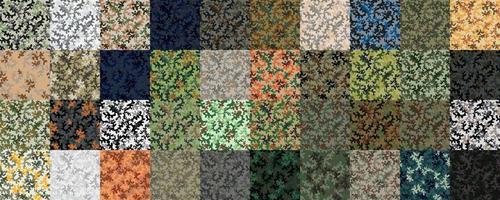 Set of Seamless Military Camouflage Patterns vector