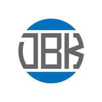 DBK letter logo design on white background. DBK creative initials circle logo concept. DBK letter design. vector