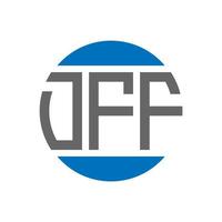 diseño de logotipo de letra dff sobre fondo blanco. concepto de logotipo de círculo de iniciales creativas dff. diseño de letras dff. vector