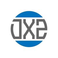 diseño del logotipo de la letra dxz sobre fondo blanco. concepto de logotipo de círculo de iniciales creativas dxz. diseño de letras dxz. vector