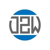 diseño de logotipo de letra dzw sobre fondo blanco. concepto de logotipo de círculo de iniciales creativas de dzw. diseño de letras dzw. vector