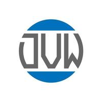DVW letter logo design on white background. DVW creative initials circle logo concept. DVW letter design. vector