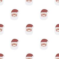 Christmas or Happy New Year pattern with cute Santa Claus. Vector illustration. For posters, banners, printing on the pack, printing on clothes, fabric, wallpaper.