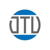 DTV letter logo design on white background. DTV creative initials circle logo concept. DTV letter design. vector