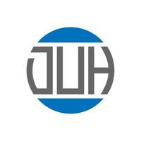 DUH letter logo design on white background. DUH creative initials circle logo concept. DUH letter design. vector