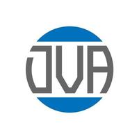DVA letter logo design on white background. DVA creative initials circle logo concept. DVA letter design. vector