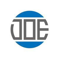 DOE letter logo design on white background. DOE creative initials circle logo concept. DOE letter design. vector