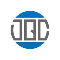DQC letter logo design on white background. DQC creative initials circle logo concept. DQC letter design. vector