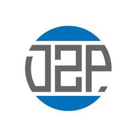 diseño de logotipo de letra dzp sobre fondo blanco. concepto de logotipo de círculo de iniciales creativas de dzp. diseño de letras dzp. vector