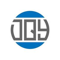 diseño de logotipo de letra dqy sobre fondo blanco. concepto de logotipo de círculo de iniciales creativas dqy. diseño de letras dqy. vector
