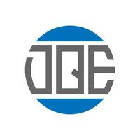 DQE letter logo design on white background. DQE creative initials circle logo concept. DQE letter design. vector