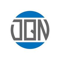 diseño de logotipo de letra dqn sobre fondo blanco. concepto de logotipo de círculo de iniciales creativas dqn. diseño de letras dqn. vector