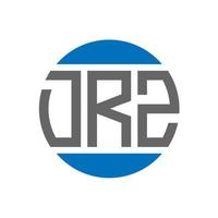 DRZ letter logo design on white background. DRZ creative initials circle logo concept. DRZ letter design. vector