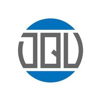 diseño de logotipo de letra dqu sobre fondo blanco. concepto de logotipo de círculo de iniciales creativas dqu. diseño de letras dqu. vector