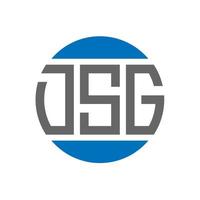 diseño de logotipo de letra dsg sobre fondo blanco. concepto de logotipo de círculo de iniciales creativas dsg. diseño de carta dsg. vector
