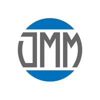 DMM letter logo design on white background. DMM creative initials circle logo concept. DMM letter design. vector