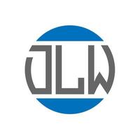 diseño de logotipo de letra dlw sobre fondo blanco. concepto de logotipo de círculo de iniciales creativas de dlw. diseño de letras dlw. vector