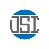 DSI letter logo design on white background. DSI creative initials circle logo concept. DSI letter design. vector