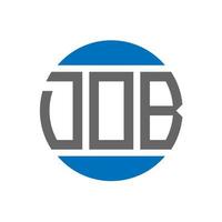 diseño de logotipo de letra dob sobre fondo blanco. concepto de logotipo de círculo de iniciales creativas de dob. diseño de letra dob. vector