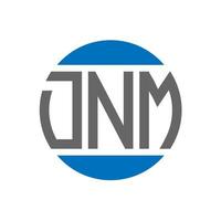 DNM letter logo design on white background. DNM creative initials circle logo concept. DNM letter design. vector