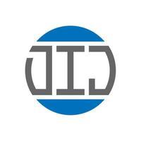 DIJ letter logo design on white background. DIJ creative initials circle logo concept. DIJ letter design. vector