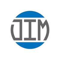 DIM letter logo design on white background. DIM creative initials circle logo concept. DIM letter design. vector