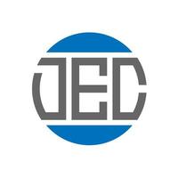 DEC letter logo design on white background. DEC creative initials circle logo concept. DEC letter design. vector