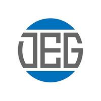 DEG letter logo design on white background. DEG creative initials circle logo concept. DEG letter design. vector