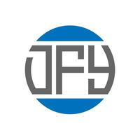 diseño de logotipo de letra dfy sobre fondo blanco. concepto de logotipo de círculo de iniciales creativas dfy. diseño de letras dfy. vector