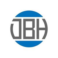 DBH letter logo design on white background. DBH creative initials circle logo concept. DBH letter design. vector