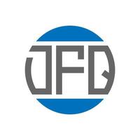 diseño de logotipo de letra dfq sobre fondo blanco. concepto de logotipo de círculo de iniciales creativas dfq. diseño de letras dfq. vector
