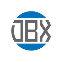 diseño de logotipo de letra dbx sobre fondo blanco. Concepto de logotipo de círculo de iniciales creativas de dbx. diseño de letras dbx. vector