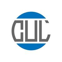 CUL letter logo design on white background. CUL creative initials circle logo concept. CUL letter design. vector