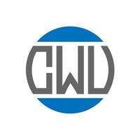 CWV letter logo design on white background. CWV creative initials circle logo concept. CWV letter design. vector