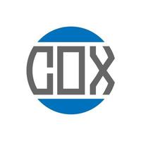 diseño de logotipo de letra cox sobre fondo blanco. concepto de logotipo de círculo de iniciales creativas de cox. diseño de letras cox. vector