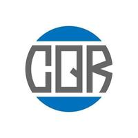 diseño de logotipo de letra cqr sobre fondo blanco. concepto de logotipo de círculo de iniciales creativas cqr. diseño de letras cqr. vector