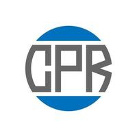CPR letter logo design on white background. CPR creative initials circle logo concept. CPR letter design. vector