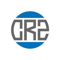 CRZ letter logo design on white background. CRZ creative initials circle logo concept. CRZ letter design. vector