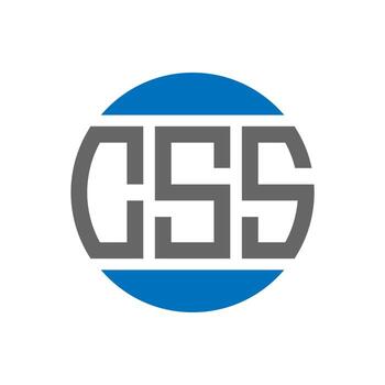 CSS letter logo design on white background. CSS creative initials circle logo concept. CSS letter design. vector