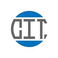 CIT letter logo design on white background. CIT creative initials circle logo concept. CIT letter design. vector
