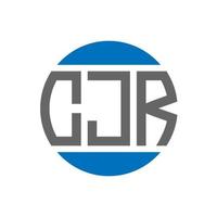 diseño de logotipo de letra cjr sobre fondo blanco. concepto de logotipo de círculo de iniciales creativas de cjr. diseño de carta cjr. vector