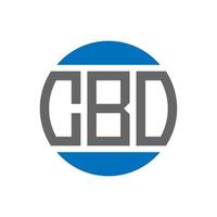 diseño de logotipo de letra cbd sobre fondo blanco. Concepto de logotipo de círculo de iniciales creativas de cbd. diseño de letras cbd. vector