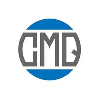 CMQ letter logo design on white background. CMQ creative initials circle logo concept. CMQ letter design. vector